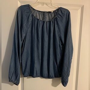 LOFT Denim Blue Blouse